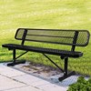 TiramisuBest 45.7in. Patio Bench Black Steel and WPC,Black - 3 of 4