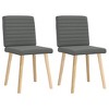 vidaXL Dining Chair Set of 2 Dark Grey - 2 of 4