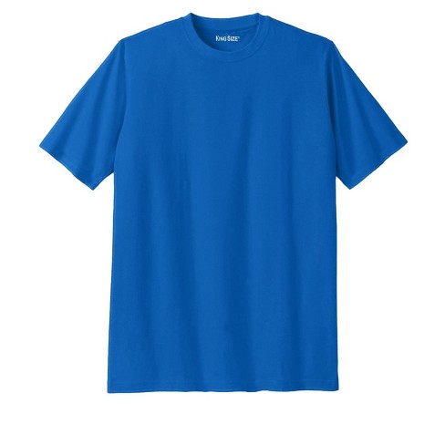 Kingsize Men's Big & Shrink-less™ Lightweight Crewneck T-shirt - Tall - 7xl, Royal Blue : Target