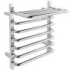 Costway 10-Bar Wall Mounted Towel Warmer Stainless Steel Plug-in Towel Rack w/ Top Shelf - 4 of 4