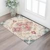 HomeRoots 3' X 5' Ivory Pink And Blue Medallion Distressed Washable Area Rug - 2 of 4