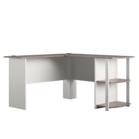 Fieldstone wood l shaped computer desk store with storage