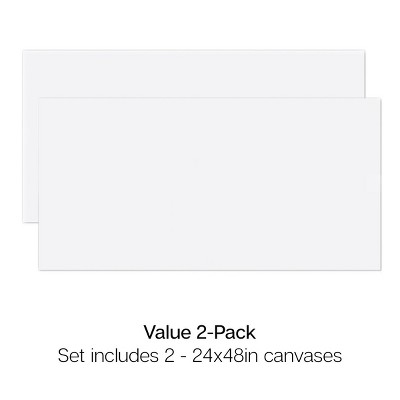 KINGART Stretched Canvas 24x48 2 pc