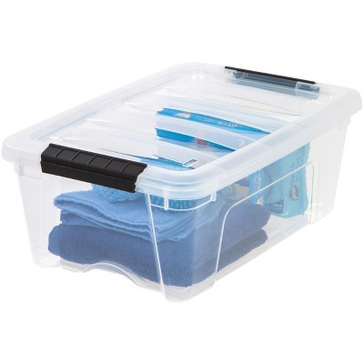 ClearView 16.5" Stackable Storage Box with Secure Latching Buckles