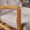 Modern Accent Chair with Tufted Back and Birch Wood Legs, Upholstered Sofa Chair for Living Room, Bedroom Arm Chair -Christopher Knight Home - 2 of 4