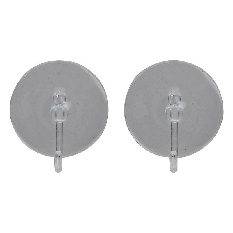 Northlight Pack of 2 Clear Suction Cups with Hooks 3", 3 of 5