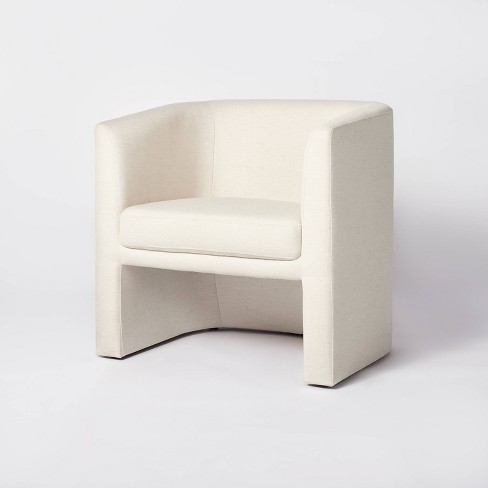 White linen accent chair hot sale