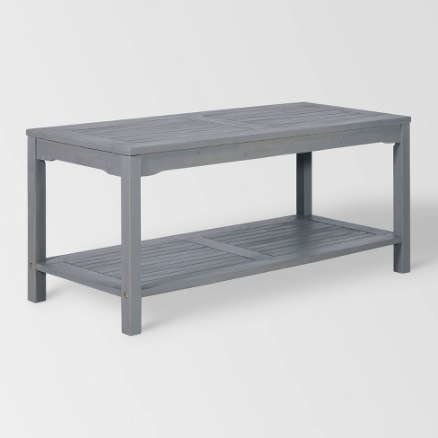 Classic Wood Console Table Gray Wash - Saracina Home : Target