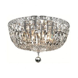 Elegant Lighting Tranquil 6 light Chrome Flush Mount Clear Royal Cut Crystal - 1 of 4