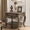 30.5" Rectangular End Table with Felt-Lined Drawer and Bottom Shelf, Vintage Finish for Living Room - 4 of 4