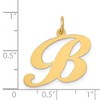 Black Bow Jewelry 14k Yellow Gold, Ella Collection, LG Fancy Script Initial Pendant A-W - 3 of 4