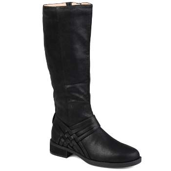 Journee Collection Womens Meg Stacked Heel Riding Boots