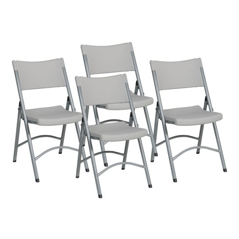 Heavy Duty Resin Folding Chair Light Gray Osp Home Furnishings Metal Frame No Assembly Traditional Style Target