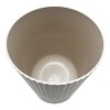 LunaLulinlk Beige 1.64 Gallon Plastic Ribbed Wastepaper Basket - 3 of 4