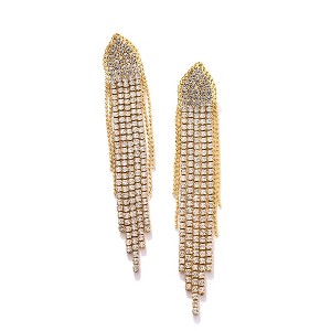 SOHI Women's Gold  Bling Cluster Drop Earrings - 1 of 3