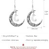 Asymmetric Moon & Sun Earrings with Blue Enamel, Dainty Celestial Dangle Earrings for Women. - 2 of 4