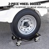 Black Car Dollies Set Of 2,Car Wheel Dolly for Garage Moving Car,Vehicle Dolly Heavy Duty for Motorcycles,Disabled Units,Dirt Bike, 3000LBS - 3 of 4