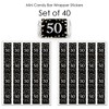 Big Dot of Happiness Adult 50th Birthday - Gold - Mini Candy Bar Wrapper Stickers - Birthday Party Small Favors - 40 Count - 3 of 4