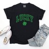 Simply Sage Market Women's Lucky Clover Distressed Short Sleeve Garment Dyed Tee - 3 of 4