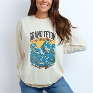 Simply Sage Market Grand Teton National Park Explore More Garment Dyed Long Sleeve - 1 of 4