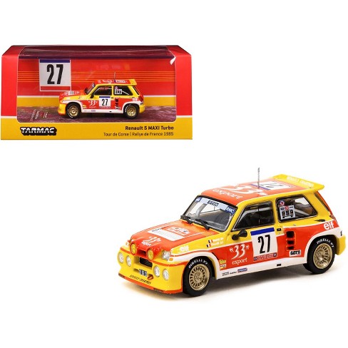 Renault 5 MAXI Turbo #27 "Tour de Corse - Rallye de France" (1985) "Hobby64" Series 1/64 Diecast Model Car by Tarmac Works - image 1 of 3