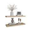 SEVOBAL Utility Storage Shelves Set of Two Floating Shelves Spacious Design with a Modern Touch for Living Room, Beige, 9.8"*31.5"*1.5" - 2 of 4
