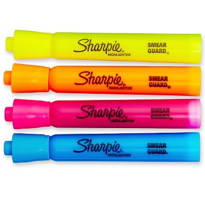 Sharpie 4pk Highlighters Smear Guard Chisel Tip Multicolored