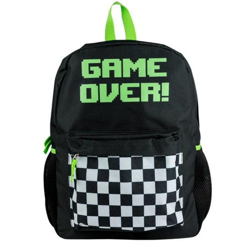 RALME Game Over Gamer Backpack for Boys, 16 inch, Black - image 1 of 4