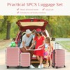 FURNIinspire Luggage Hardside Checked Spinner Suitcase, 20 Inch Travel Suitcase Rolling Luggage With TSA Lock, Pink, 9.45"*14.96"*22.4" - 2 of 4