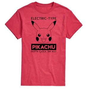 Men's - Pokémon - Pikachu Electric Type Short Sleeve Graphic T-Shirt - 1 of 4