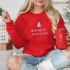 Simply Sage Market Women's Graphic Sweatshirt Embroidered Rockin' Around Tree -White Ink - 2 of 3