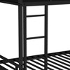 NicBex Twin over Twin Bunk Bed Metal Bed Frame with 3 Step Ladder and Full Length Guardrail, Space Saving, No Box Spring Required, Black - 4 of 4