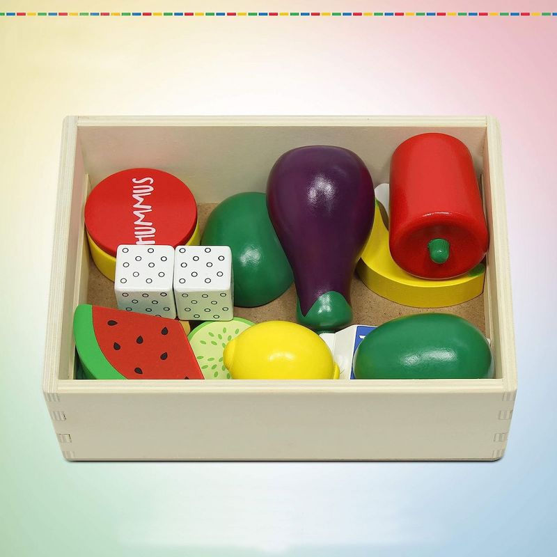 Kidzlane Wooden Vegan Toys with Wooden Crate - 20 Pieces, 5 of 6