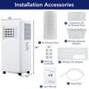 10000 BTU 3-In-1 Portable Air Conditioner Cool Up to 450 Sq.Ft with Built-In Dehumidifier, Fan Mode, Remote Control, Window Kit - 3 of 4