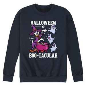 Men's - Disney - Daisy Duck Witch Halloween Is Boo-Tacular Graphic Fleece Sweatshirt - 1 of 4
