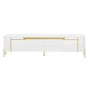 TIRAMISUBEST 74.8'' TV Stand for TVs up to 80 Inches, TV Cabinet Media Console with 4 Drawers and 2 Spacious Cabinets, 5 Metal Legs for Living room - 4 of 4