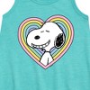Girls' - Peanuts - Snoopy Heart Graphic Sleeveless Aline Dress - 2 of 4