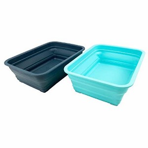 SAMMART 8L (2.1 Gallon) Set of 2 Collapsible Tub - Foldable Dish Tub - 1 of 4