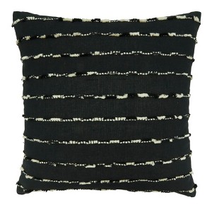 Saro Lifestyle Poly-Filled Stripe Design Throw Pillow - 1 of 3