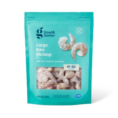 Large Tail Off Peeled &#38; Deveined Raw Shrimp - Frozen - 41-50ct per lb/16oz - Good &#38; Gather&#8482;_1