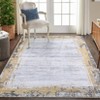 Large 9x12 Area Rug Modern Bordered Washable Rug Non Slip Ultra-Thin Low Pile Indoor Rugs for Living Room - 3 of 4