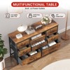 Jojoka 8-Drawer Dresser, Fabric Storage Tower for Bedroom, TV Console Table with Adjustable LED Lights, Adjustable Feet, for Living Room - 3 of 4
