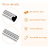 Unique Bargains 304 Stainless Steel Durable Reusable Heart Shape Drinking Straw 8.46" x 0.31"(L*W) - 3 of 4