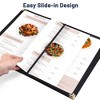WeChef 30 Pack 8.5 x 11" Restaurant Menu Covers Book Style 7 Page 14 View for Cafe Hotel Bar Club Black - 2 of 4