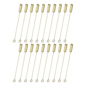 Unique Bargains Brooch Stick Pins Copper Long Needle with Stopper Ends for DIY - 1 of 4
