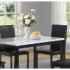 NicBex Dining Room Table 45" Modern Dining Table Counter Height Table with Faux Marble Top and Metal Legs for Dining Room, White - 4 of 4