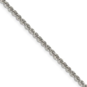 Black Bow Jewelry 2.5mm Sterling Silver Solid Rope Chain Necklace - 1 of 4