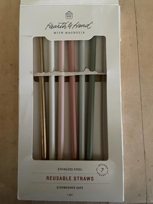 Greater Good. Variety Pack Metal Straws in Silver