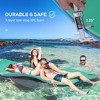 Whisen 12.5' x 5' Tear-Resistant 3-Layer XPE Foam Floating Water Mat Lake Pool Pad with Cup Holder Table and Bungee Ropes, Roll-Up Design - Green - 3 of 4