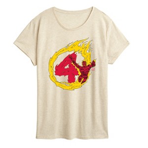 Women's - Marvel - Human Torch 4 Short Sleeve Graphic T-Shirt - 1 of 4
